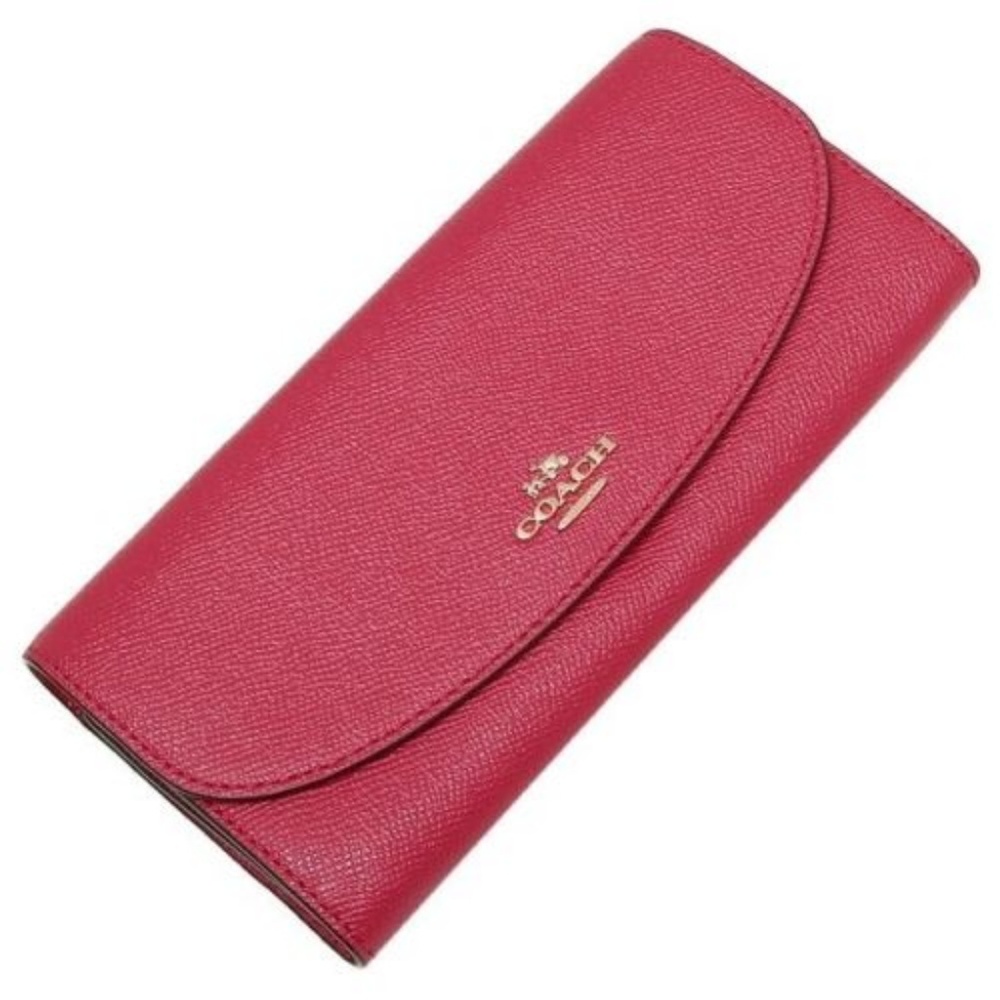 Coach F54009 Women’s Slim Envelope Magenta Wallet - Picture 6 of 8